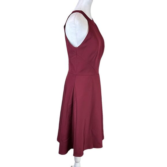 JJ's House A Line Scoop Neck Cocktail Dress Burgundy Size 10 NWT - Picture 5 of 9